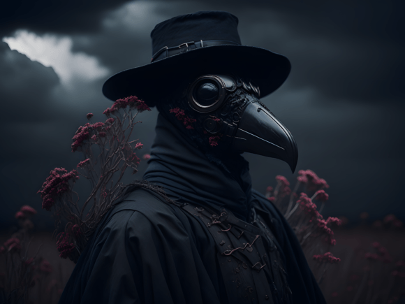 Download Plague Doctor Floral Gothic Illustration - Gothic illustration Collection