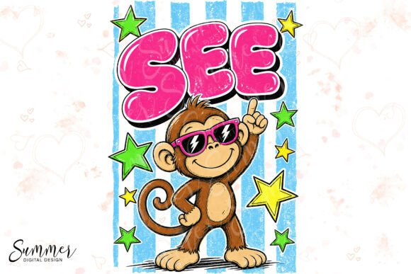 Download Monkey See Retro Funny Animal Sublimatio - Funny animal Collection