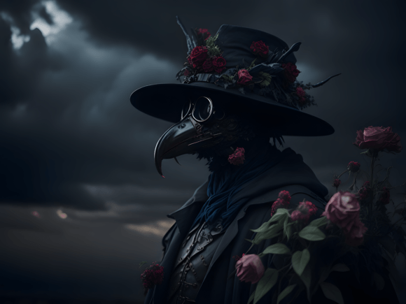 Download Plague Doctor Floral Gothic Illustration - Gothic illustration Collection